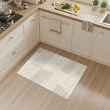 Beige Layered Wavy Lines Area Rug