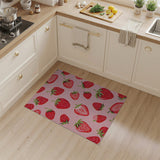 Pink Playful Strawberry Pink Area Rug