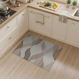 Abstract Area Abstract Wave Beige Area Rug