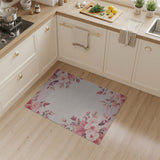 Blush Pink Floral Vintage No. 3 Area Rug