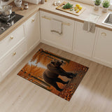 Autumn Bear Forest Path Area Rug