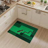 Vibrant Green Viper Geometric Area Rug