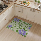 Purple Hibiscus Floral Area Rug