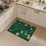Lush Green Daisy Meadow Rug