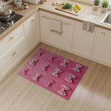 Adorable Pink Bow Area Rug