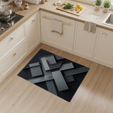 Geometric Modern Modern Geometric Grey Abstract Area Rug