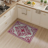 Pink Ornate Pink Traditional Persian Area Rug