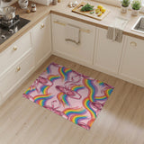 Rainbow Ballet Slippers Pink Kids Rug