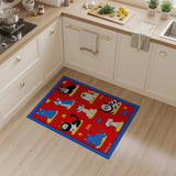 Playful Cartoon Animal Kids Area Rug