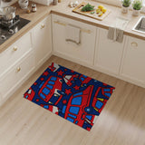 Playful Fire Trucks Stars Kids Cartoon Rug