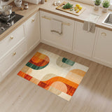Bold Abstract Orange Area Rug