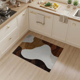 ODIKA Modern Abstract Earth Tone Washable Area Rug - Low Pile & Non-Slip