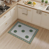 Ornate Green Floral Persian Green Area Rug