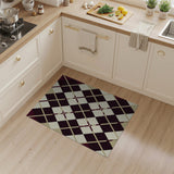 Maroon Diamond Geometric Area Rug
