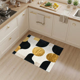 Gold and Silver Modern Gold Geometric Area Rug