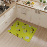 Sunny Lemon Slices Yellow Yellow Area Rug