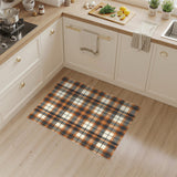 Classic Orange Plaid Area Rug