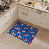 Whimsical Red Mushroom Cartoon Area Rug
