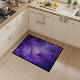 Cosmic Purple Nebula Swirl Area Rug