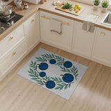 Blue Pumpkin Wreath Area Rug