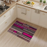 Vibrant Pink Distressed Wood Plank Rug