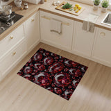 Faceted Ruby Gems Scatter Area Rug