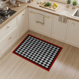 Bold Black White Diamond Geometric Area Rug