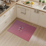 Fluffy Pink Shag Rug with Polka Dot Bow