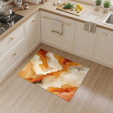 Brown Tan Abstract Marble Area Rug