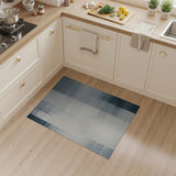 Distressed Navy Grey Vertical Stripe Area Rug
