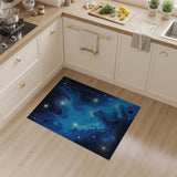 Cosmic Nebula Blue Teal Area Rug