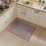 Geometric Modern Blush Pink Geometric Lattice Area Rug
