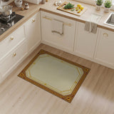 Luxe Gold Geometric Border Area Rug