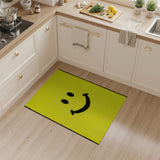 Yellow Cheerful Yellow Smiley Face Area Rug