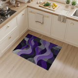 Purple Wave Abstract Purple Area Rug