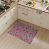 Multi-color and Patterns Whimsical Pink Daisy Floral Area Rug