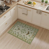 Cream Base Bee Vine Floral Area Rug