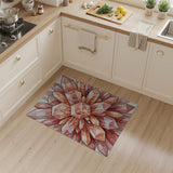 Pink Crystal Cluster Geometric Area Rug