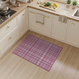 Pink Pink Gingham Plaid Area Rug