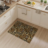 Leopard Face Spots Pattern Area Rug