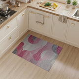 Pink Fluid Pink Grey Abstract Area Rug