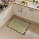 Colorful Alphabet Border Kids Rug