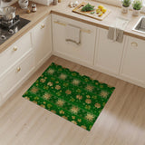 Emerald Green Gold Shamrock Area Rug