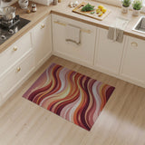 Sunset Waves Layered Abstract Area Rug
