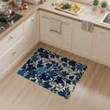 Navy Blue Ivy Leaf Area Rug