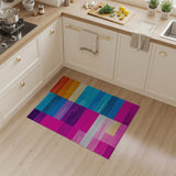 Vibrant Multi-Color Geometric Stripe Rug