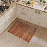 Orange Geometric Striped Area Rug