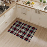Red Navy Cream Plaid Area Rug