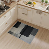 Bold Black White Geometric Woven Area Rug