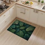 Lush Green Lush Green Monstera Leaves Area Rug